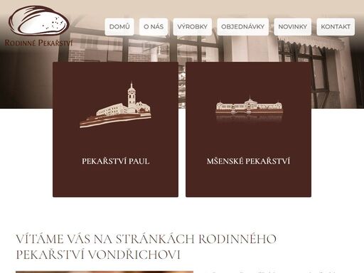 rodinné pekařství vondřichovi, se svými prodejnami v mšenu a mělníku, pro vás denně připravují čerstvé a lahodné pečivo dle tradičních receptur, již od roku 1991.