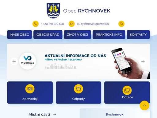 oficiální stránky obce rychnovek