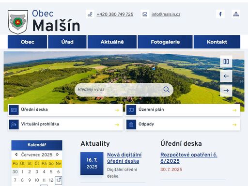 obec malšín