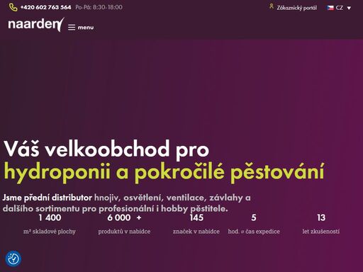 jsme přední distributor hnojiv, osvětlení, ventilace, závlahy a dalšího sortimentu pro profesionální i hobby pěstitele.