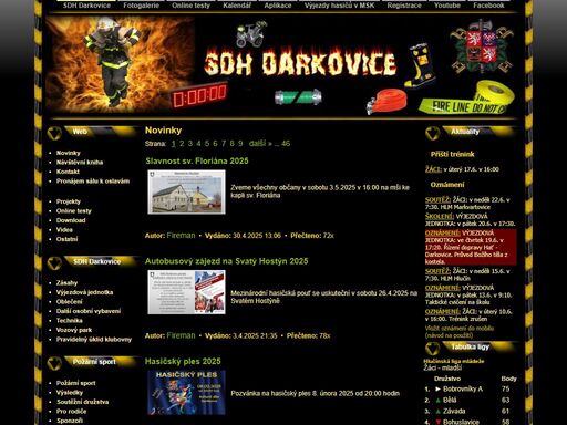 oficiální web darkovických hasičů