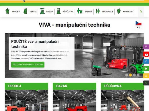 prodej, pronájem, servis vysokozdvižné vozíky, nízkozdvižné, plošinové, elektrické tahače, manipulátory. bazar a výkup. manipulační technika. půjčovna vzv.