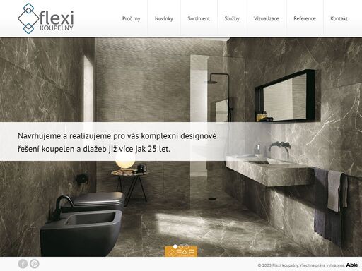 připravujeme pro vás komplexní návrhy, vizualizace i realizaci designových řešení pro koupelny a interiéry již 16 let. dodáváme moderní obklady i dlažby, exkluzivní sanita, baterie, sprchové kouty a koupelnové radiátory.
