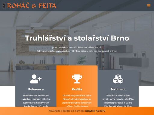 firma roháč & fejta – zakázkové stolařství a truhlářství není na trhu již žádným nováčkem. vyrábíme nábytek od roku 1996.
