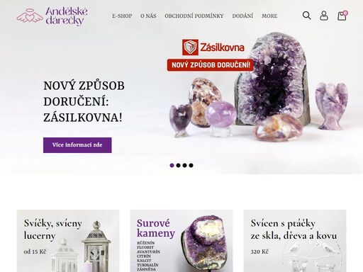 již více než deset let se zabýváme léčivými vlastnostmi kamenů - nabízíme různé léčivé a drahé kameny, čakrové svíčky a svícny, mýdla, keramiku nebo andělské dekorace.