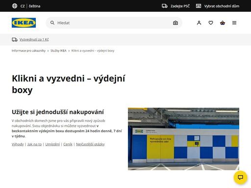 výdejní boxy u obchodních domů ikea. je to rychlé a snadné. a bez čekání!