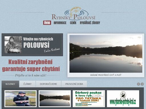 oficiální web rybníků polouvsí, nejnovější informace, výsadba ryb, fotoalbum, videa, závody, lov na dirkách.