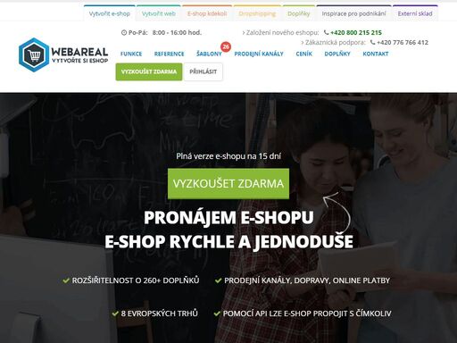 webareal.cz – vytvořte si vlastní e-shop snadno a rychle. vyzkoušejte eshop zdarma. prodávejte ještě dnes.