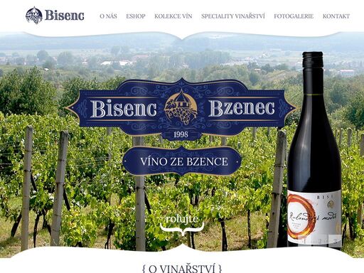 vinařství bisenc - pěstuje především hrozny na výrobu bílých vín. bio produkce.