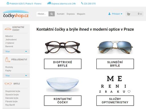 kontaktní čočky a krásné brýle, které jsou vždy skladem? objednejte online, vyzvedněte v moderní optice čočkyshop.cz na florenci. otevřeno po-pá 9-19 h.
