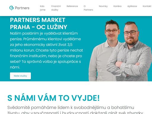 partners market praha - oc lužiny poskytuje nezávislé finanční poradenství a osobní finanční plánování. finanční poradce vám pomůže ve sjednání a kalkulaci hypotéky, pojištění nebo investic