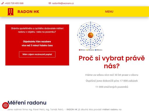 stanovení radonového indexu pozemku. radonový průzkum zahrnuje měření objemové aktivity radonu – pro kolaudaci, stavby, prodej objektů.