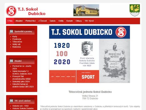 oficiální webové stránky t.j. sokol dubicko