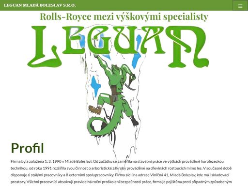 webová stránka společnosti leguan mladá boleslav s.r.o.