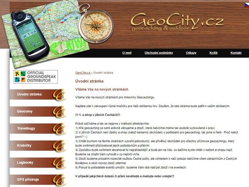 geocity.cz e-shop s potřebami pro geocaching