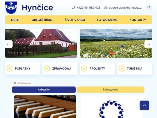oficiální stránky obce hynčice