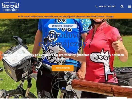 ck eurocykl herdegen - pohodové cyklozájezdy pro všechny generace cykloturistů. vydejte se s námi poznat krásné oblasti ze sedla kola.