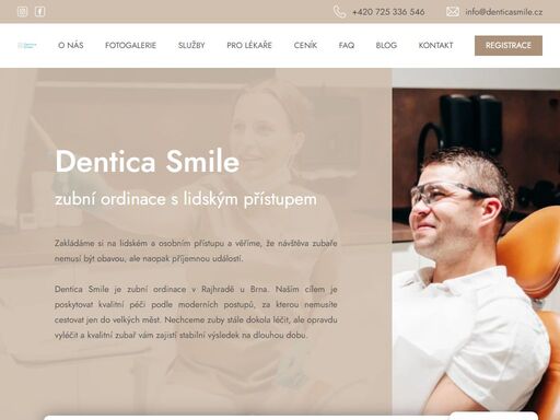 dentica smile je zubní ordinace s lidským přístupem, ve které rádi přivítáme nové pacienty.