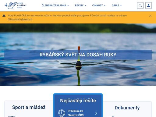 oficiální stránky českého rybářského svazu