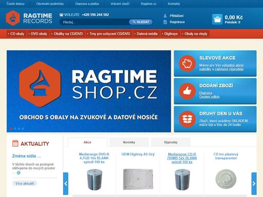 ragtimeshop.cz je internetový obchod s obaly na zvuková a datová média. v sortimentu naleznete také cd média, dvd média, obaly na vinyly, cd/dvd obaly ...