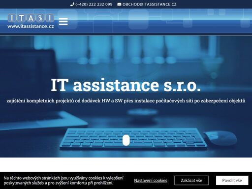 itassistance s.r.o. je společnost poskytující komplexní it služby pro nejrůznější použití. poskytujeme poradenství, dodávku hardware i programování na míru.