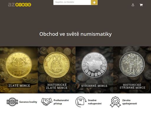 vítejte v obchodě azmince.cz ve světě numismatiky.. obchod azmince.cz působí na českém trhu s numismatikou více než 10 let a využívá dlouholetých zkušeností v oblasti investic a numismatiky.
vždy se snažíme vybírat produkty které mají nízký světový náklad, u historických mincí vybíráme mince s největším potenciálem…