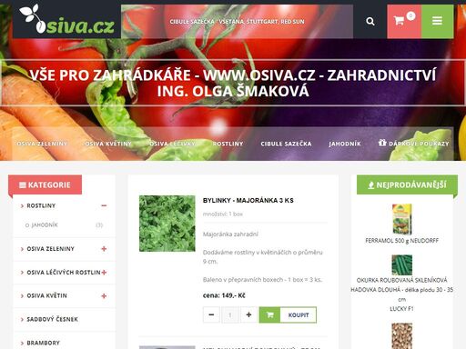 osiva, cibuloviny, travní semena, houby - sadba (žampiony, hlíva), http://www.osiva.cz