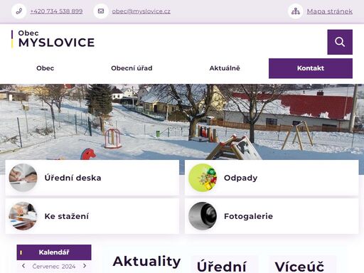 oficiální stránky obce myslovice