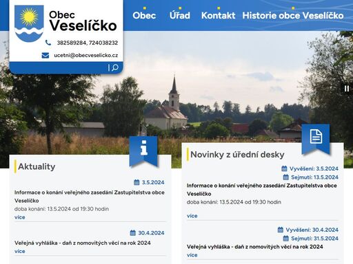 www.obecveselicko.cz