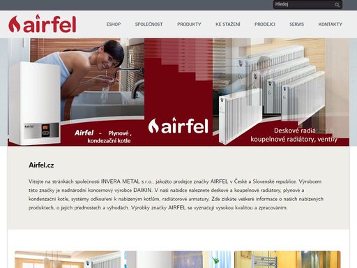 airfel.cz - radiátory, kombi, klimatizace