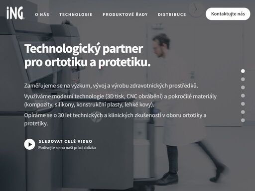 ing corporation, s r.o. - přední český výrobce protetických adaptérů, ortéz páteře, paže a kolene, silikonových vložek, ortopedických vložek do bot a diagnostických zařízení