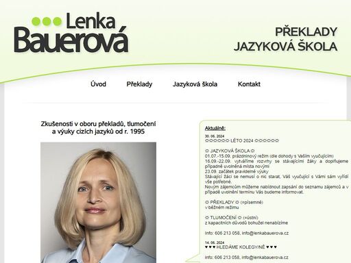 www.lenkabauerova.cz