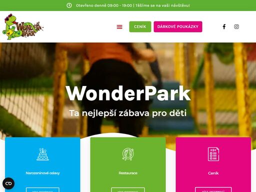 wonderpark je místem, které si zamilují děti i dospělí a je ideální destinací pro akční, zábavné a vzrušující rodinné dny.