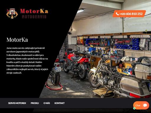 jsme moto servis zabývající primárně servisem japonských motocyklů. s dlouholetou zkušeností a vášní pro motorky, klade naše společnost důraz na kvalitu a péči o každý detail. naším hlavním cílem je poskytovat našim zákazníkům nejlepší servis, který si jejich stroje zaslouží.