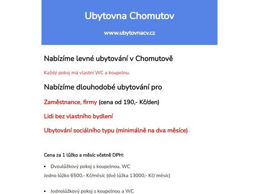 www.ubytovnacv.cz