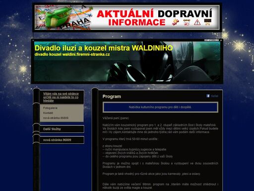 divadlo kouzel misra waldíniho; svet-stranek.cz : osobní stránky zdarma snadno a rychle