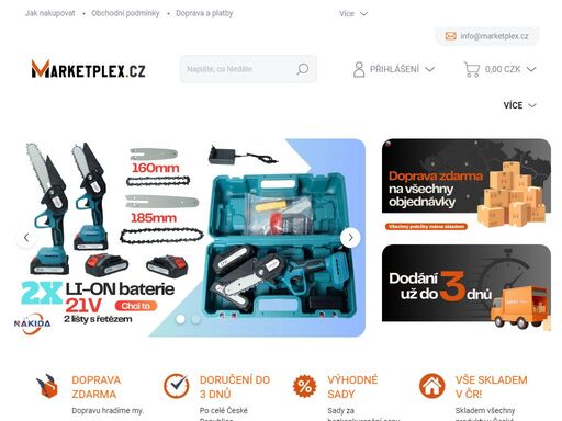 nakupujte kvalitní nářadí, solární led osvětlení a elektro produkty v našem e-shopu. doprava zdarma od 999kč. doručení do 3 dnů.