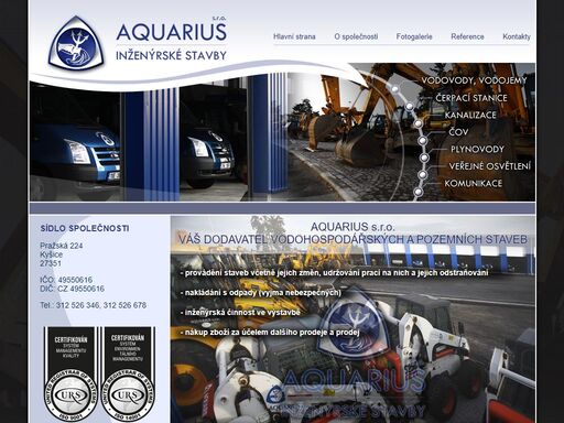 aquarius s.r.o. - provoz stavební inženýrské činnosti. zajištění vodohospodářských staveb.
