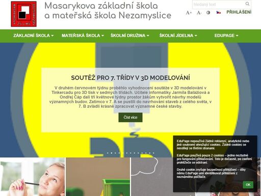 oficiální webové stránky organizace: masarykova základní škola a mateřská škola nezamyslice
