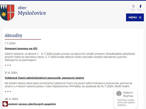 www.myslocovice.cz