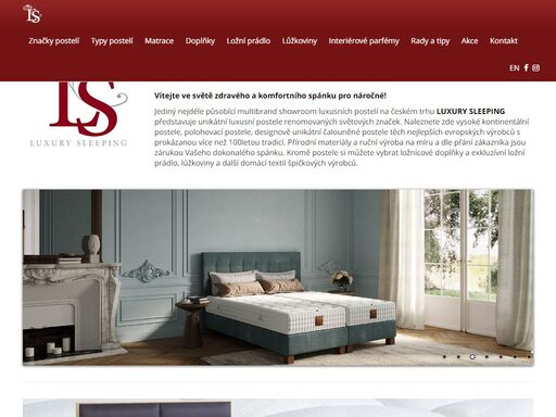 luxusní ručně vyráběné postele špičkových značek s dlouholetou tradicí a královským rodokmenem, kvalitní postele zhotovené dle přání zákazníka.
