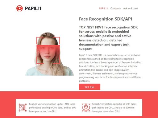 papil 11 | face recognition sdk/api