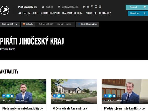 web krajského sdružení české pirátské strany v jihočeském kraji.
