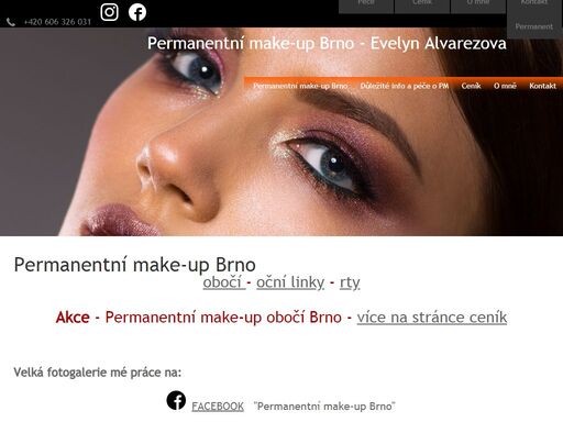 specializace na permanentní make-up v brně - obočí, oční linky, rty.