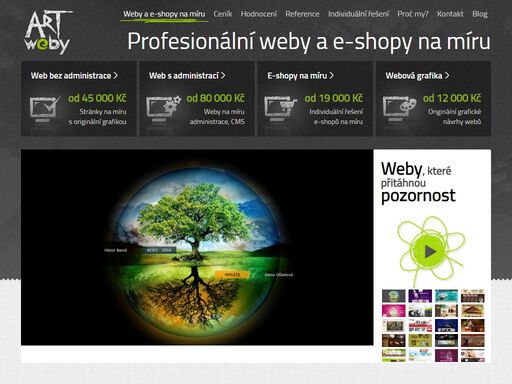 chcete kompletní www stránky s jednoduchým administračním systémem? nebo originální grafiku? pomůžeme vám! artweby.cz – profesionální weby a e-shopy na míru.