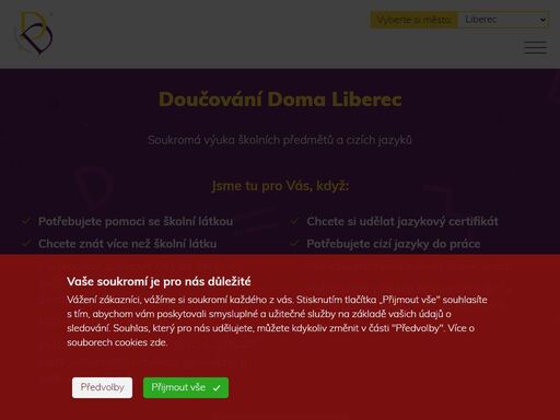 doučování doma - soukromá výuka školních předmětů a cizích jazyků v liberci