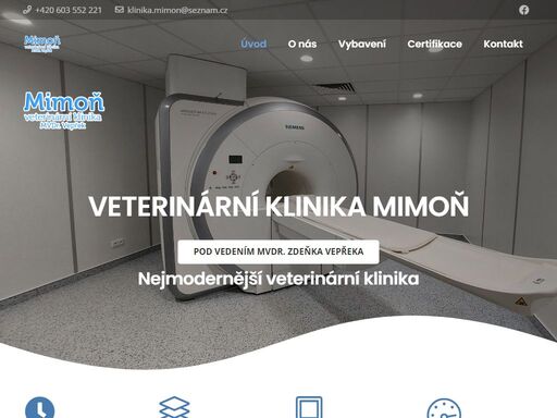 nadstandardně vybavená veterinární klinika - veterinární neurologie; magnetická rezonance (mri), počítačová tromografie (ct).