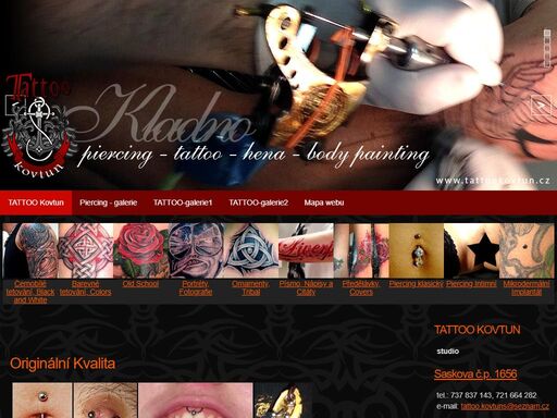 tattoo kovtun - piercing - tetování - henna - body painting