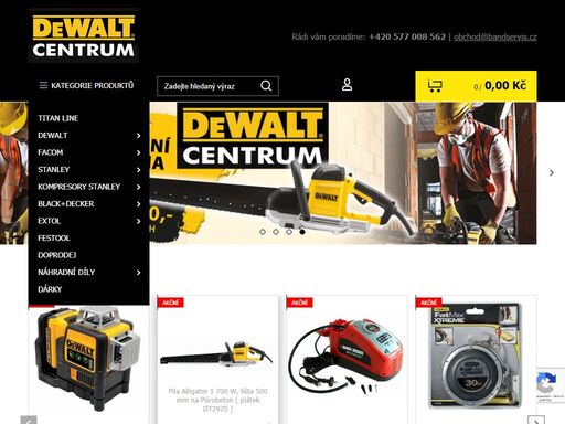 autorizovaný prodejce dewalt, stanley, black&decker a extol