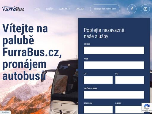 seriózní český autobusový dopravce k vašim službám ?pozitivní recenze ?kvalitní 
 autobusy a spolehliví řidiči ?naše motto: bezpečí, komfort a spokojený klient ? pronájem autobusů